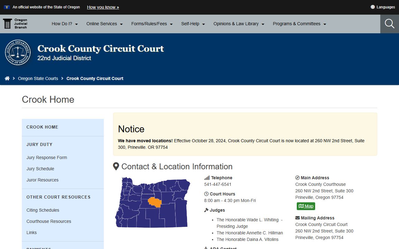 Crook County Circuit Court dissolution of marriage records