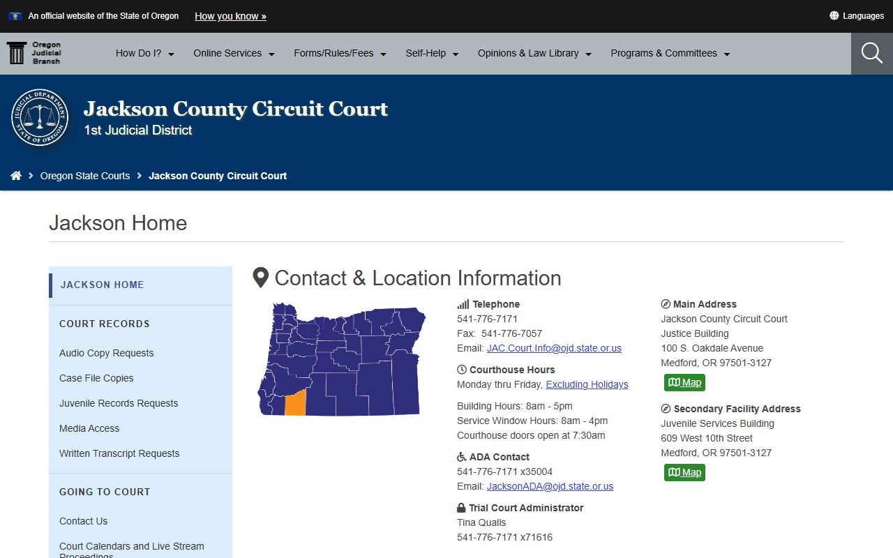Jackson County Circuit Court dissolution of marriage records