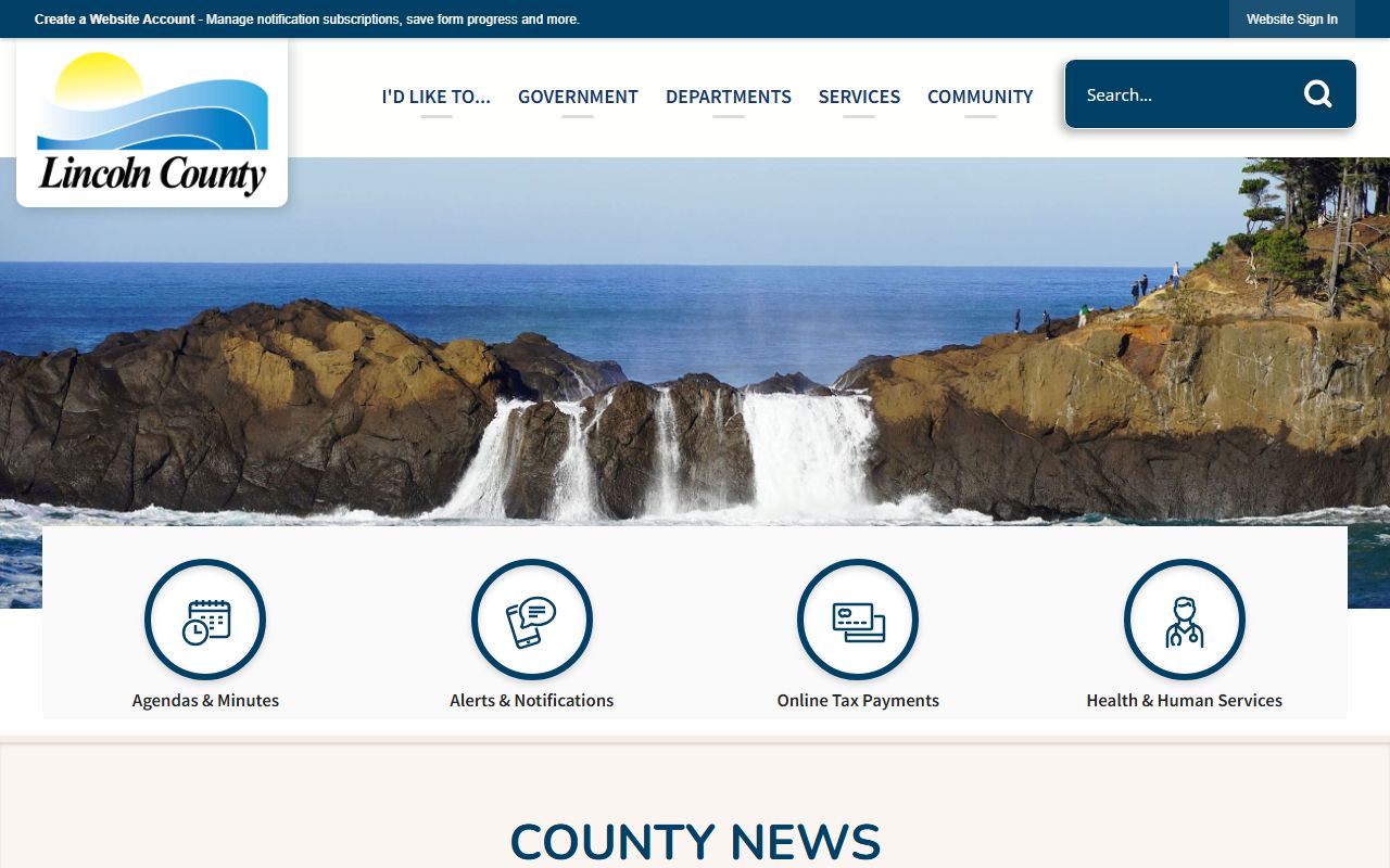 Lincoln County official website for dissolution records