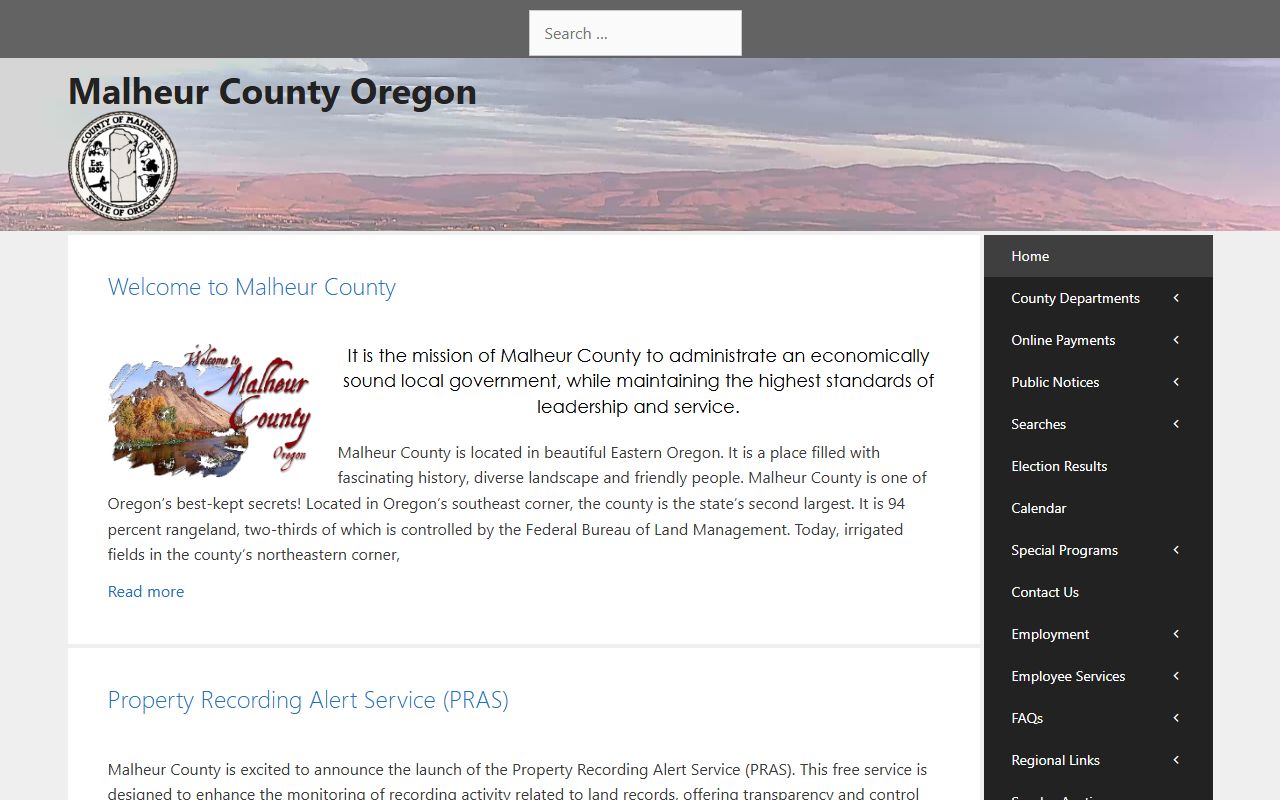 Malheur County official website dissolution of marriage information