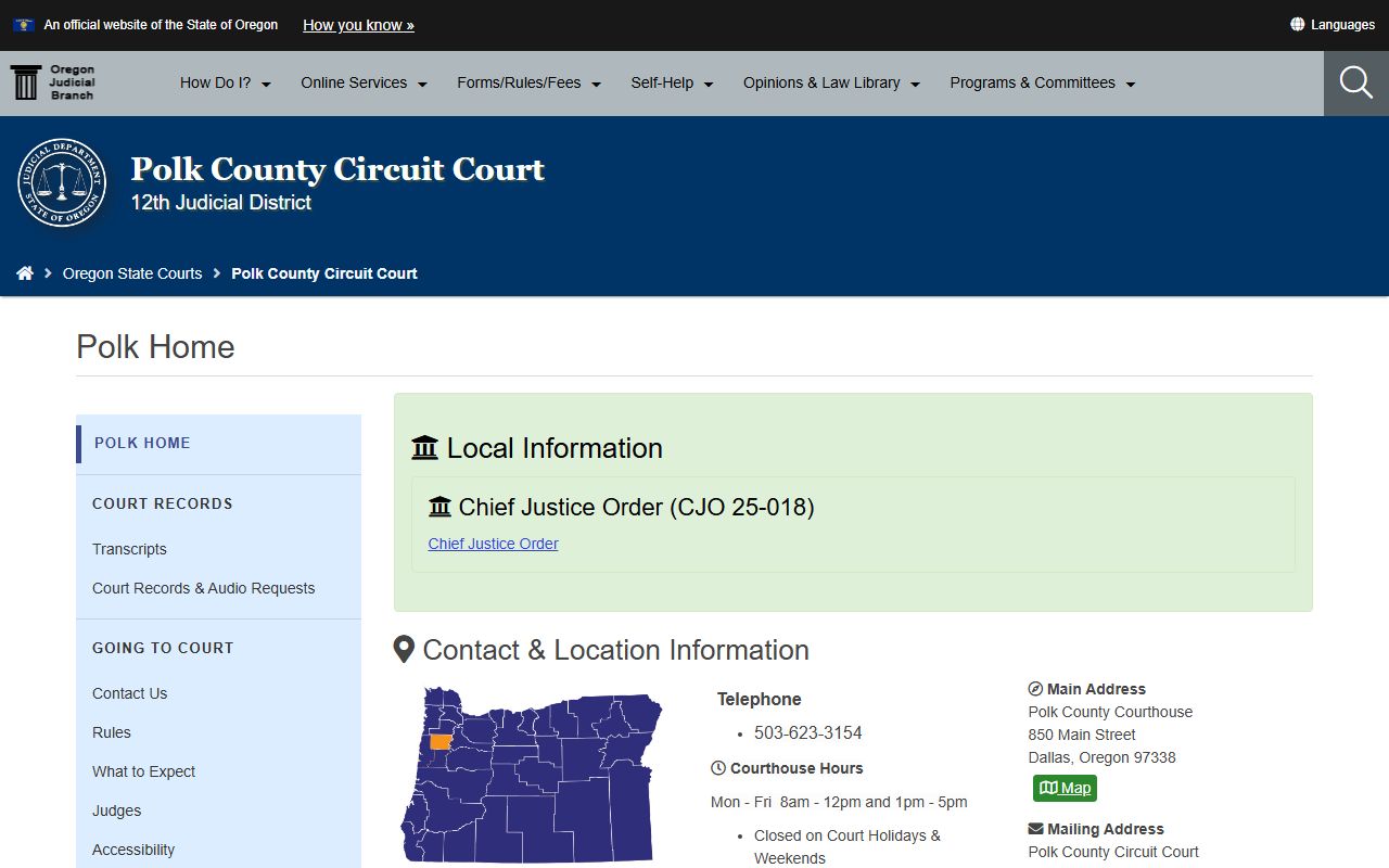 Polk County Circuit Court dissolution of marriage records