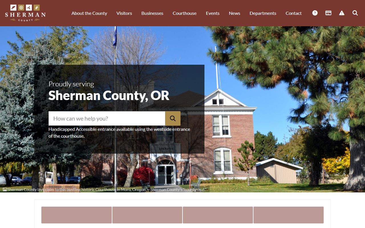 Sherman County official website dissolution of marriage information