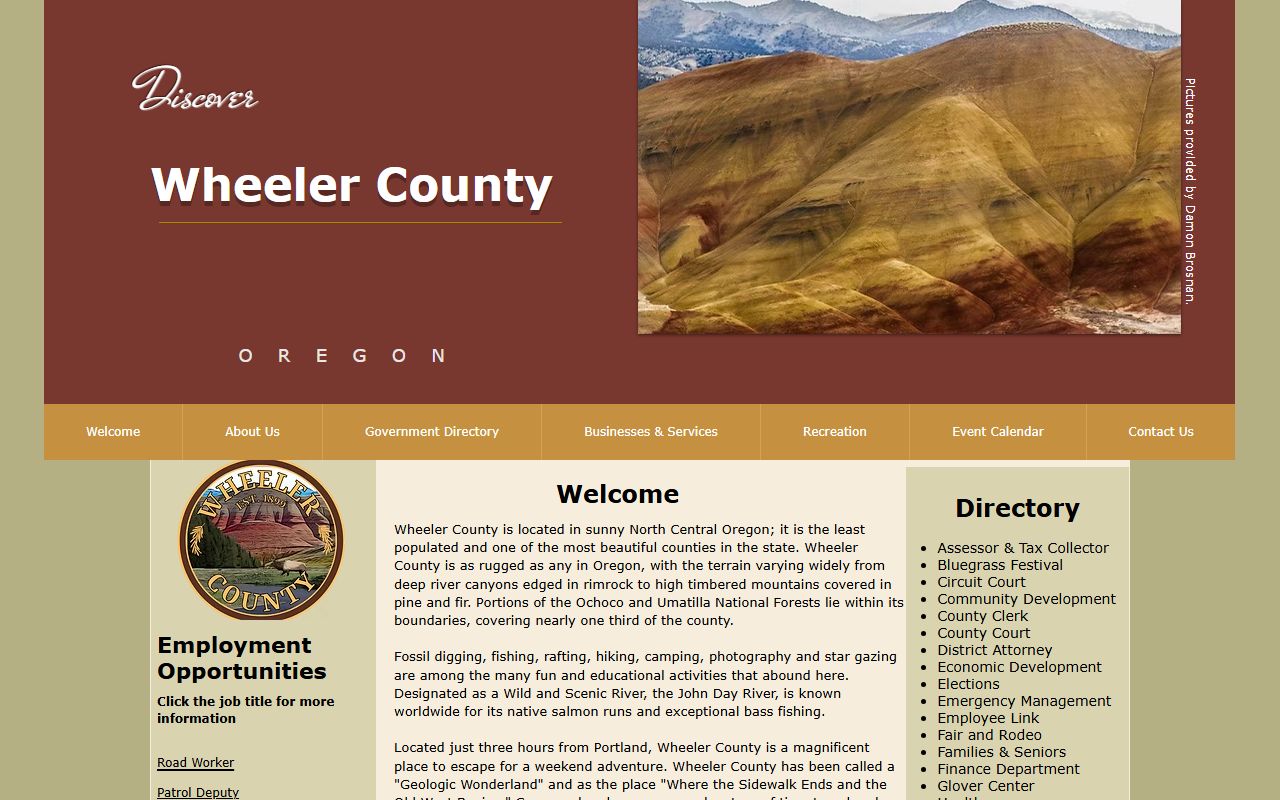 Wheeler County official website for dissolution of marriage resources