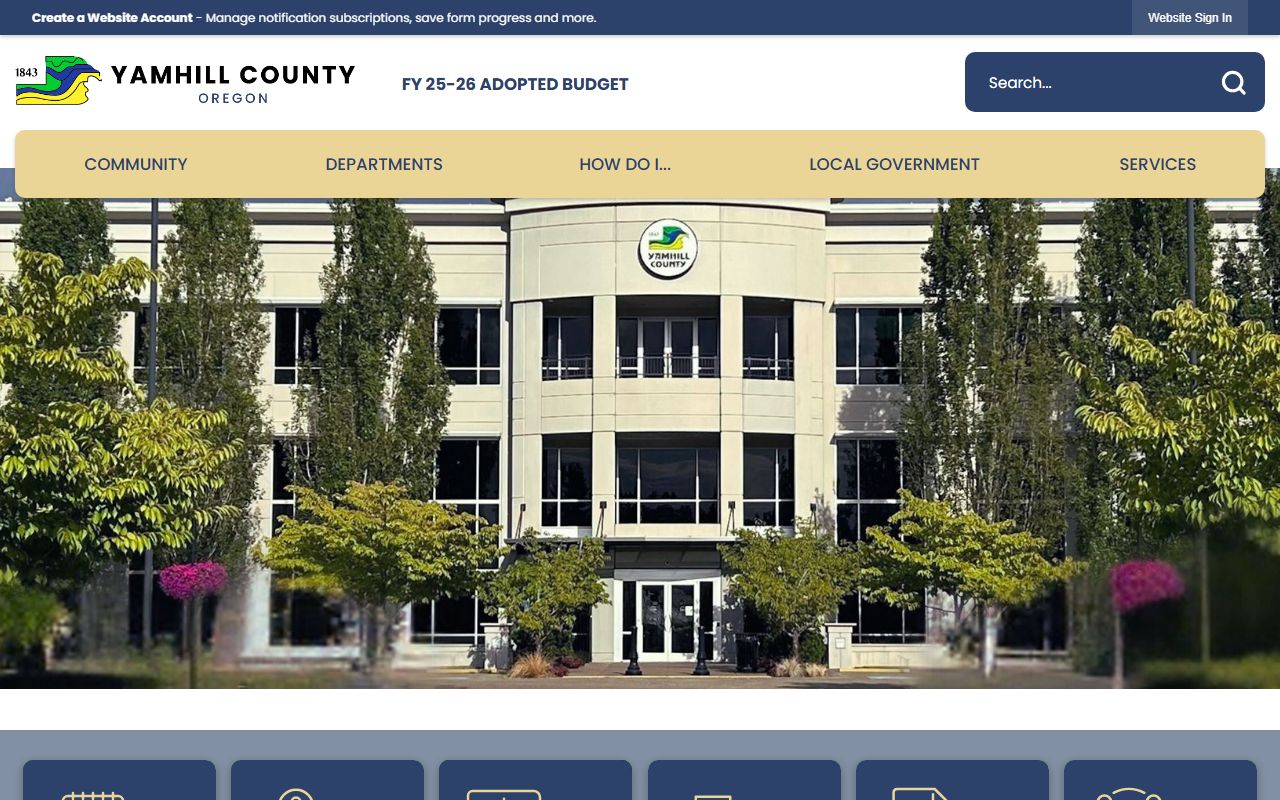 Yamhill County official website for dissolution of marriage resources